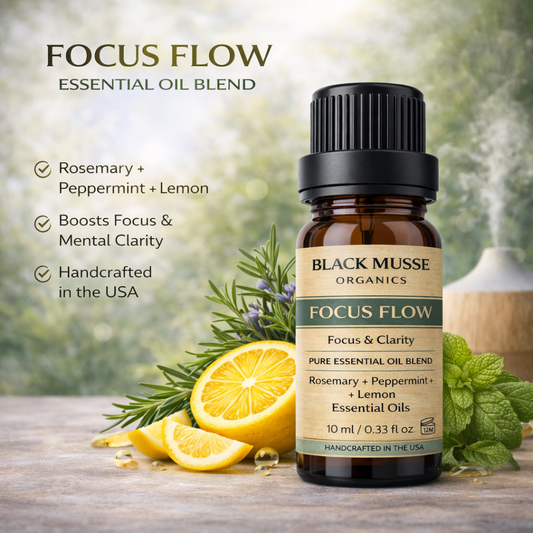 Focus Flow Essential Oil Blend - 100% Pure Premium Grade, Undiluted Natural Therapeutic