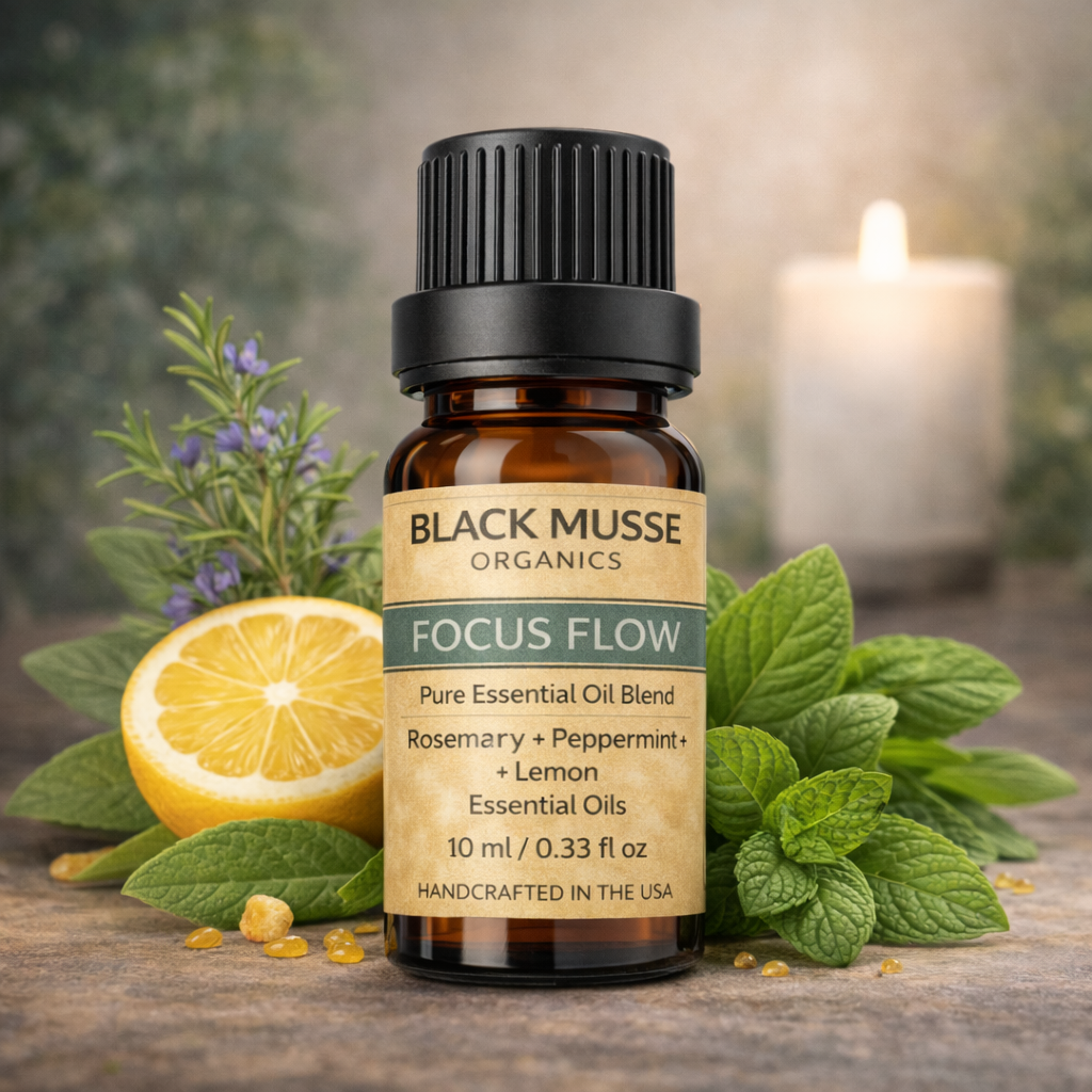 Focus Flow Essential Oil Blend - 100% Pure Premium Grade, Undiluted Natural Therapeutic