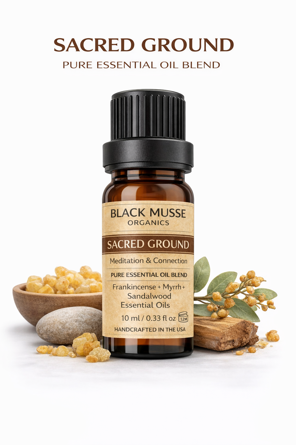 Sacred Ground Essential Oil Blend - 100% Pure Premium Grade, Undiluted Natural Therapeutic