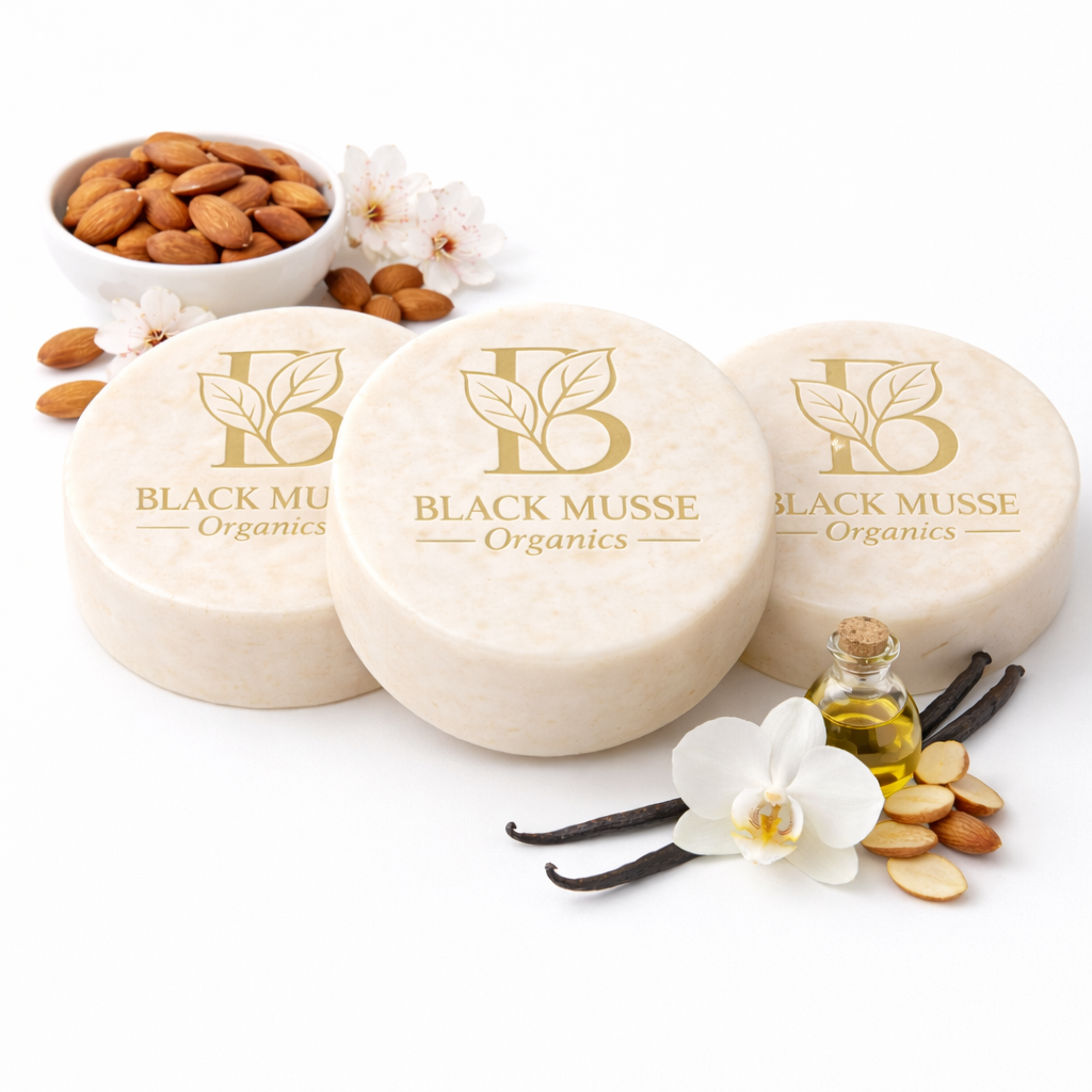 Almond Vanilla & Goat Milk Handcrafted Soap Bars - Set of 3 (12 oz)