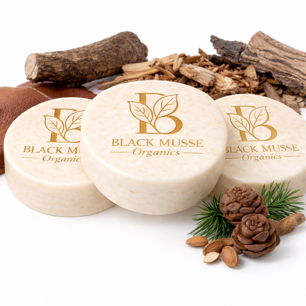 Leather & Woody Musk Goat Milk Handcrafted Soap Bars - Set of 3 (12 oz)