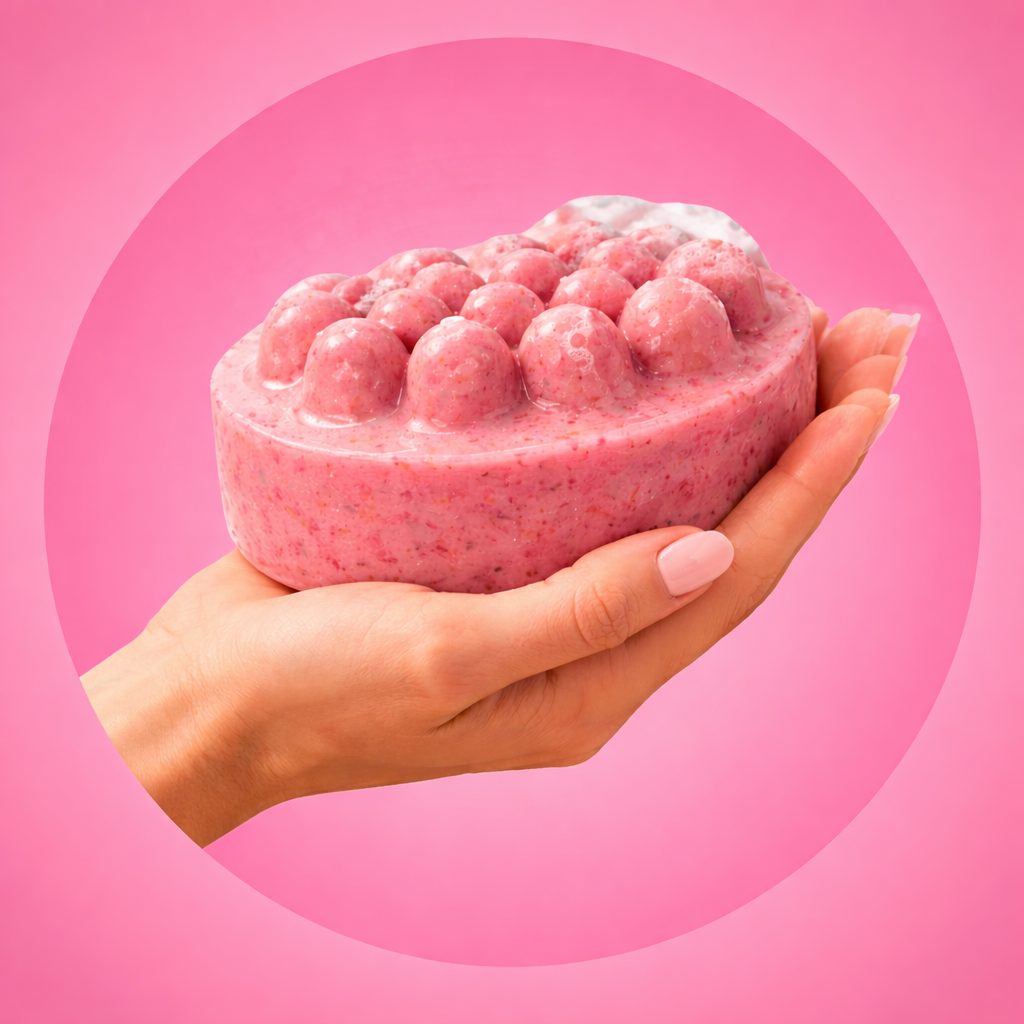 Berry & Watermelon Shea Butter Handcrafted Soap Bars - Set of 3 (12 oz)