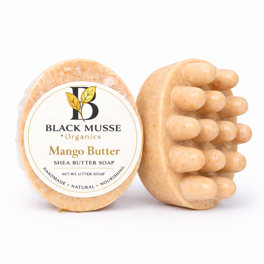 Mango Butter & Shea Butter Handcrafted Soap Bars - Set of 3 (12 oz)