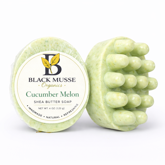 Cucumber & Melon Shea Butter Handcrafted Soap Bars - Set of 3 (12 oz)