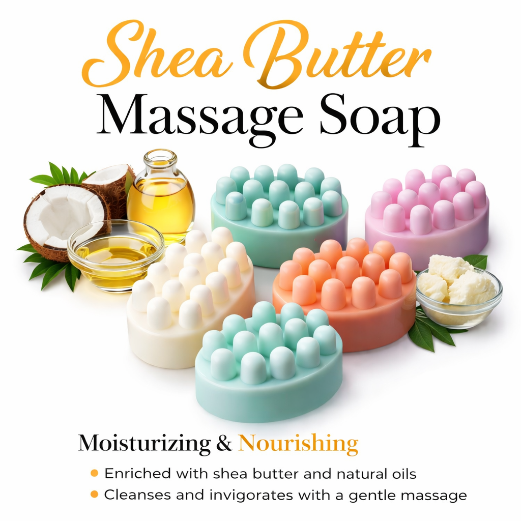 Berry & Watermelon Shea Butter Handcrafted Soap Bars - Set of 3 (12 oz)