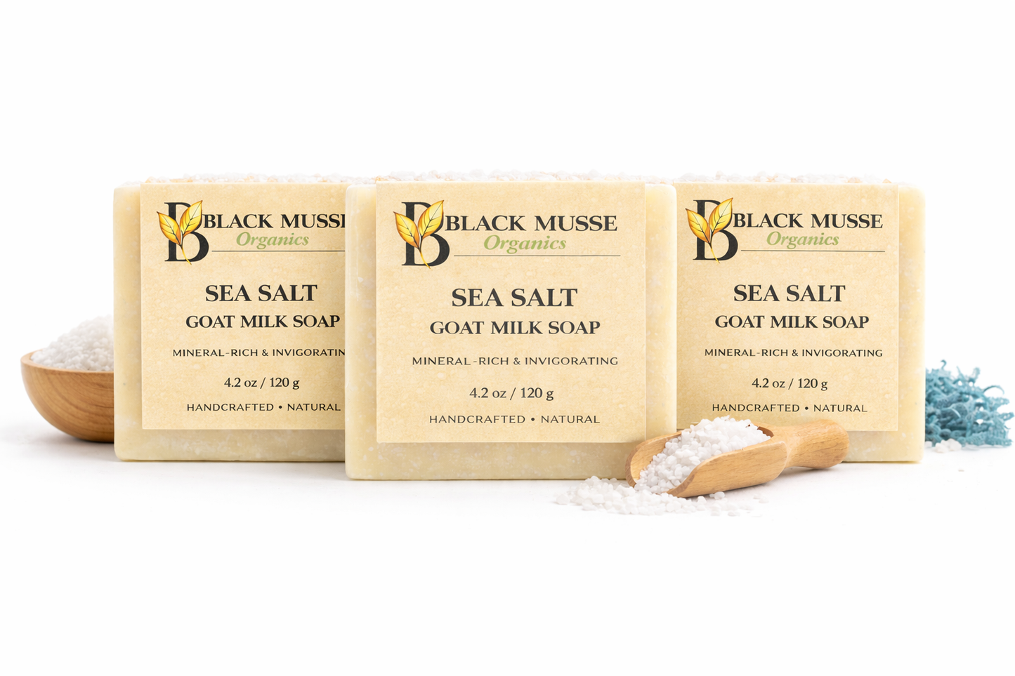 Sea Salt Infused Oil Bar – Goat Milk Soap (Pack of 3)