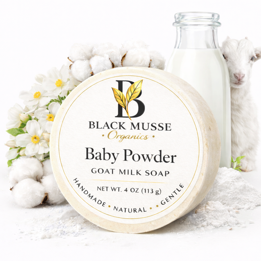 Baby Powder & Goat Milk Handcrafted Soap Bars - Set of 3 (12 oz)