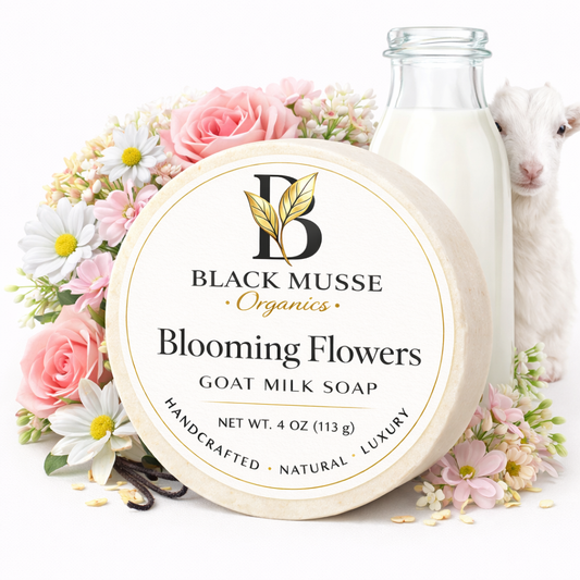 Blooming Flowers & Goat Milk Handcrafted Soap Bars - Set of 3 (12 oz)