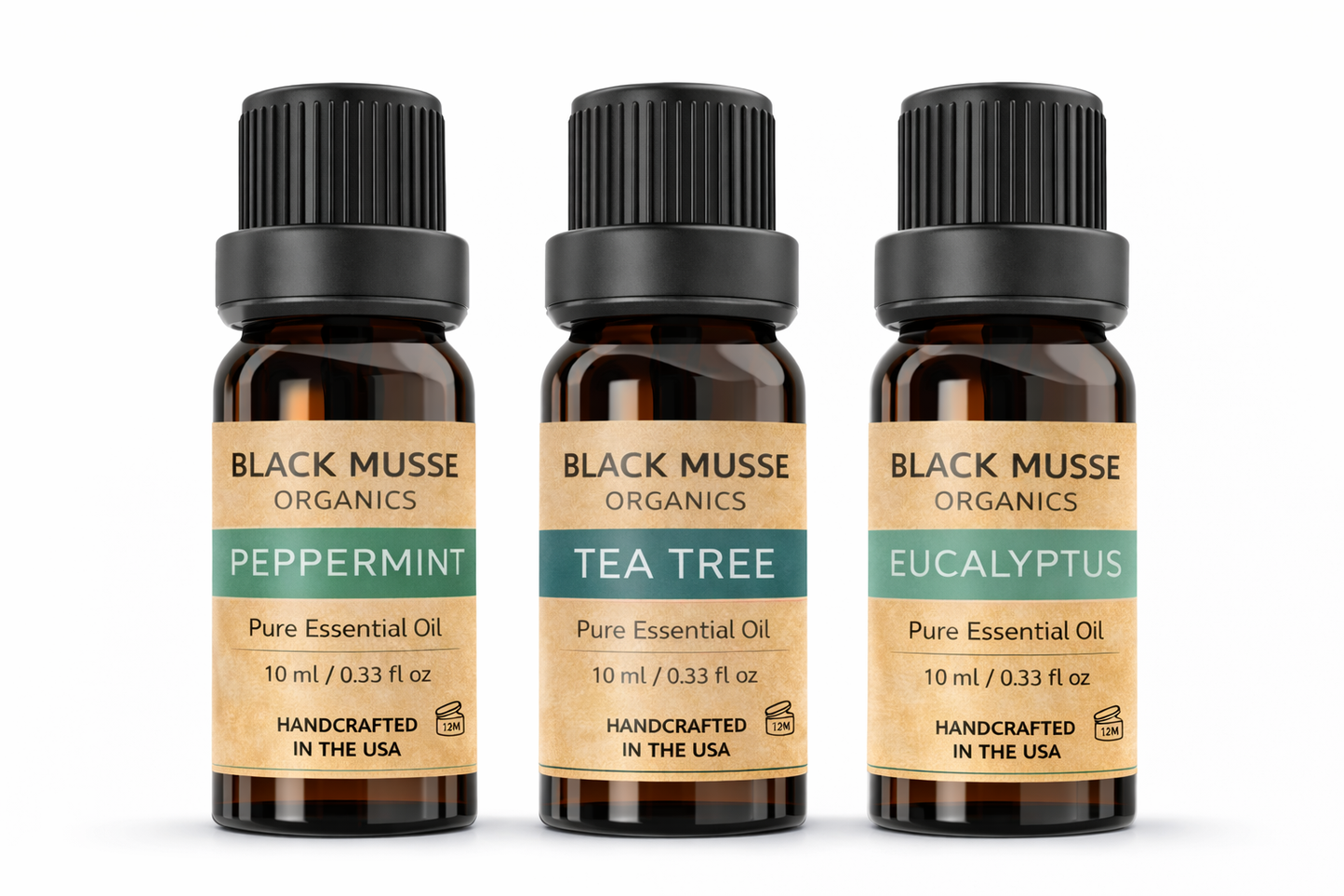 Breathe Easy Essential Oil Set | Eucalyptus Peppermint Tea Tree | 3×10 ml
