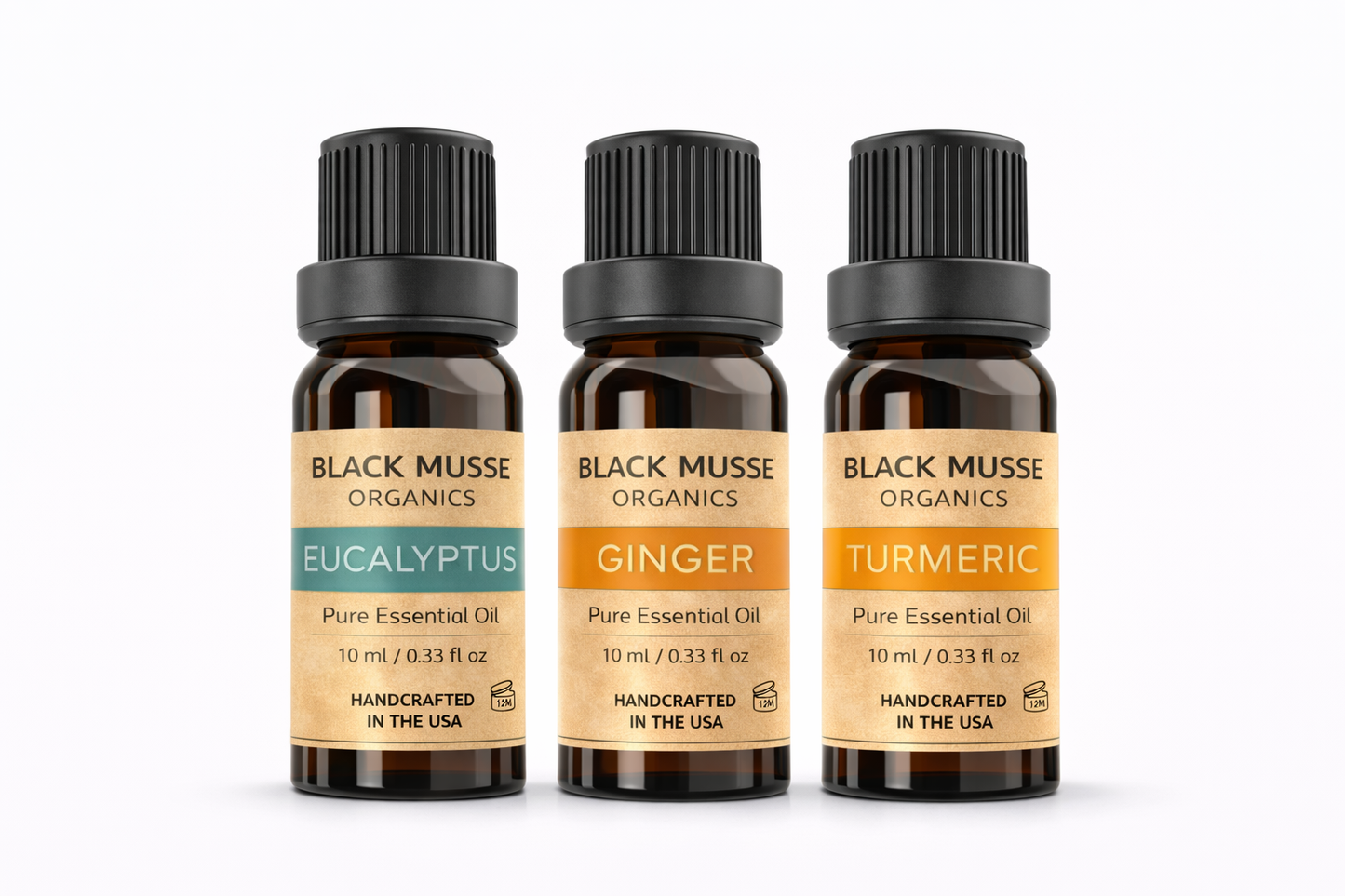 Fresh Reset Essential Oil Set | Turmeric Ginger Eucalyptus | 3×10 ml