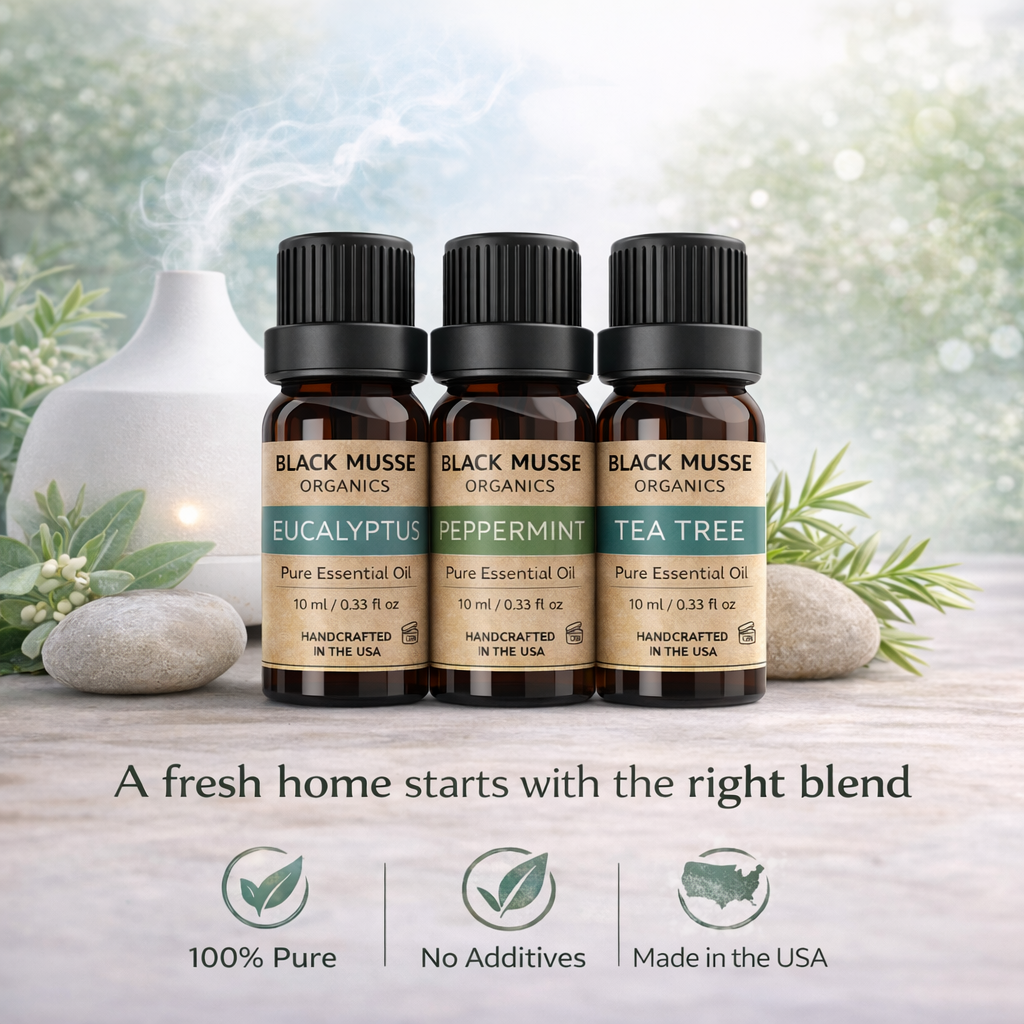 Breathe Easy Essential Oil Set | Eucalyptus Peppermint Tea Tree | 3×10 ml