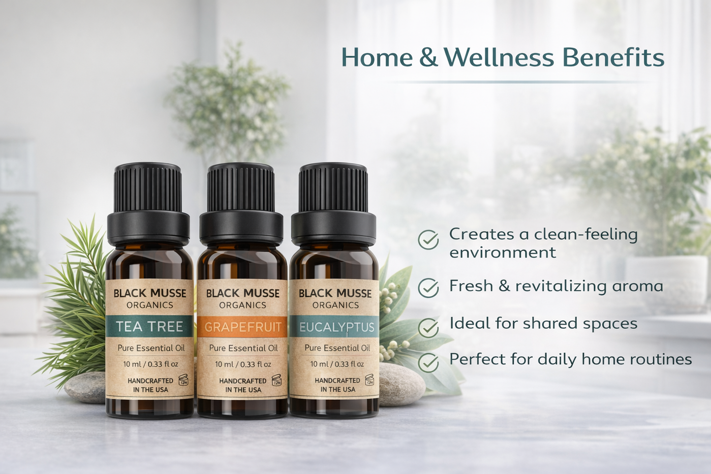 Immune Defense Aroma & Clean Home Set | Tea Tree Grapefruit Eucalyptus | 3×10 ml