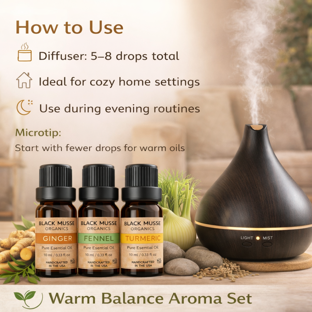 Warm Balance Essential Oil Set | Ginger Fennel Turmeric | 3×10 ml - Warm Aromas