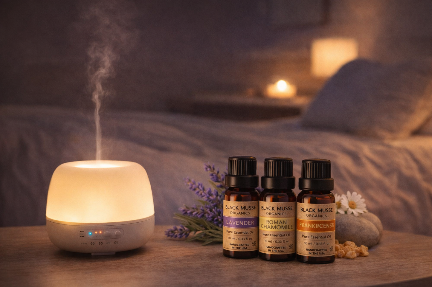 Relax & Sleep Calm Essential Oil Set | Lavender Chamomile Frankincense | 3×10 ml