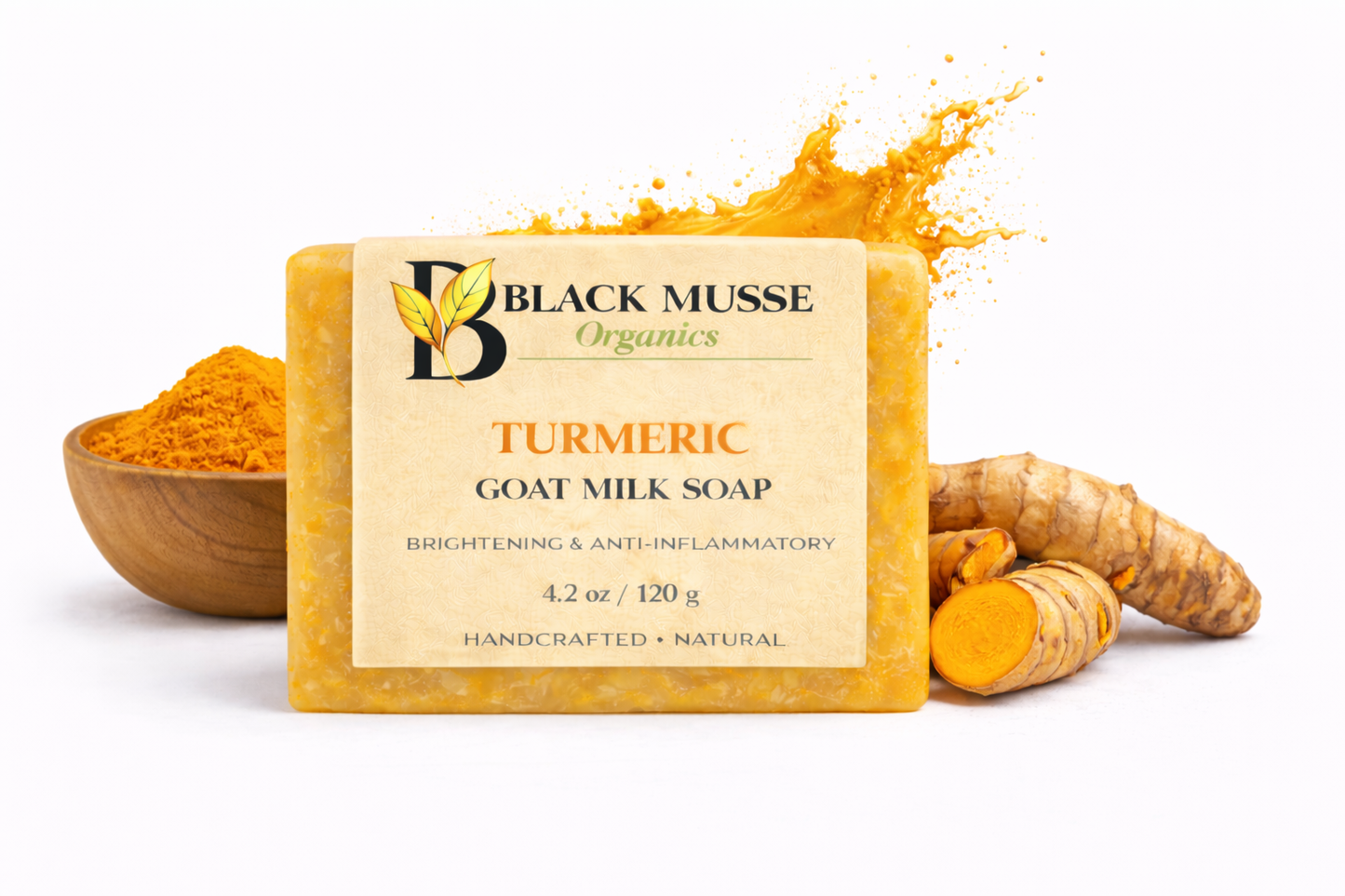 Turmeric Infused Oil Bar – Goat Milk Soap (Pack of 3)