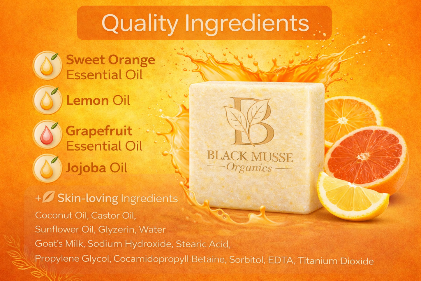 Citrus Blend Infused Oil Bar – Goat Milk Soap (Pack of 3)