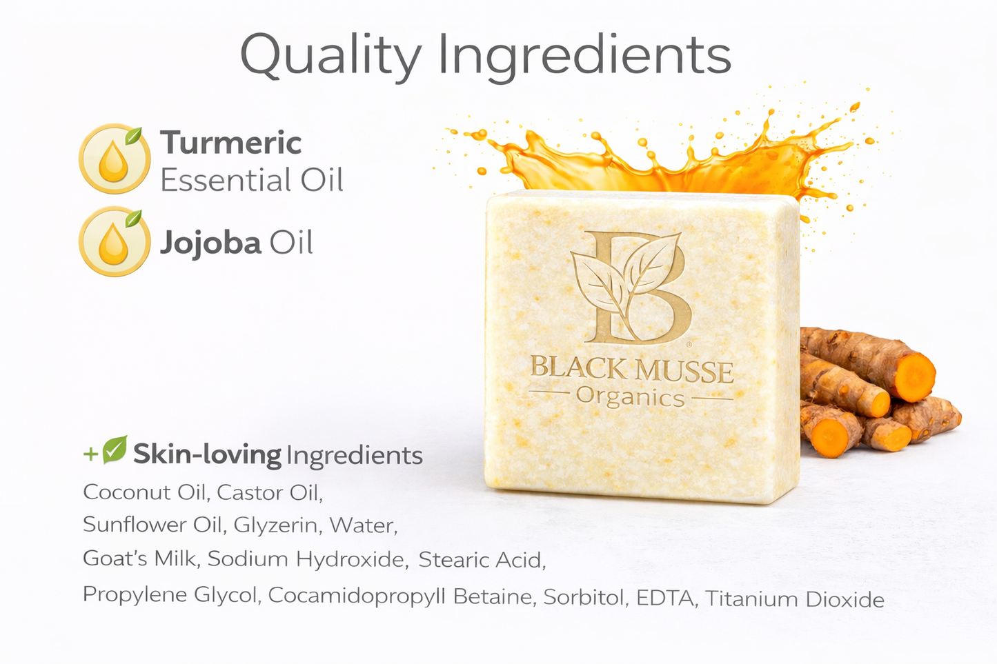 Turmeric Infused Oil Bar – Goat Milk Soap (Pack of 3)