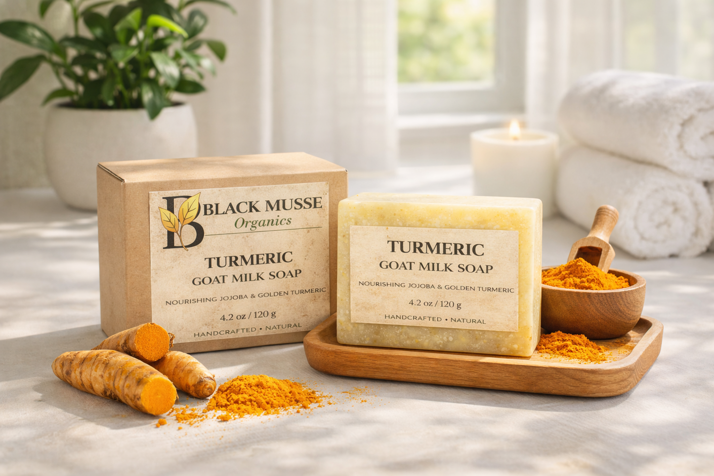 Turmeric Infused Oil Bar – Goat Milk Soap (Pack of 3)
