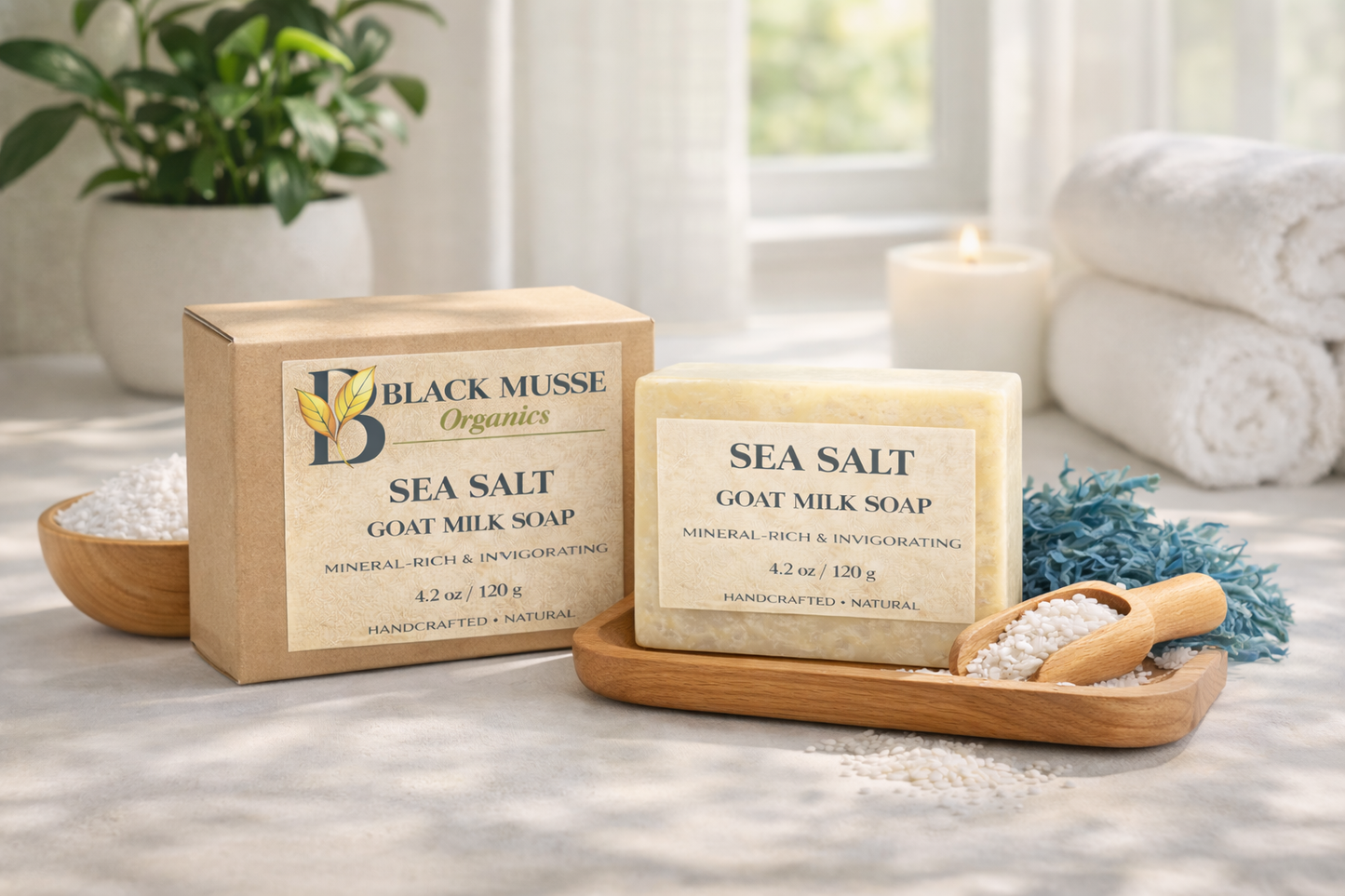 Sea Salt Infused Oil Bar – Goat Milk Soap (Pack of 3)