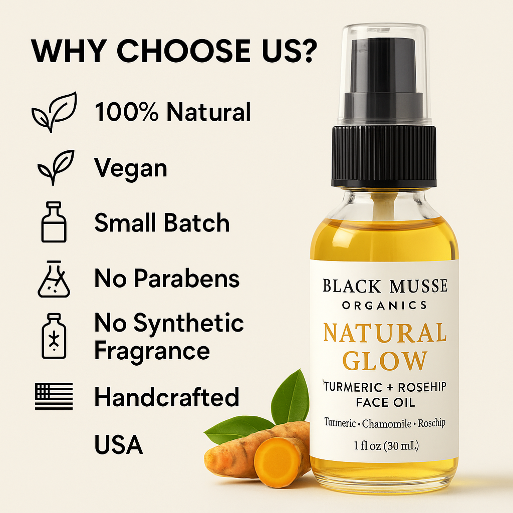 Turmeric & Rosehip Face Oil -Natural Glow Moisturizer