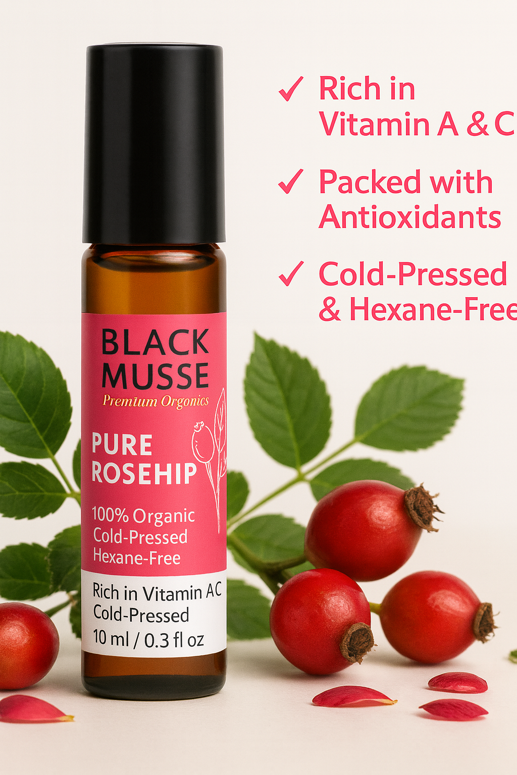 Pure Rosehip Facial Serum – Hydrating Anti-Aging Facial Oil