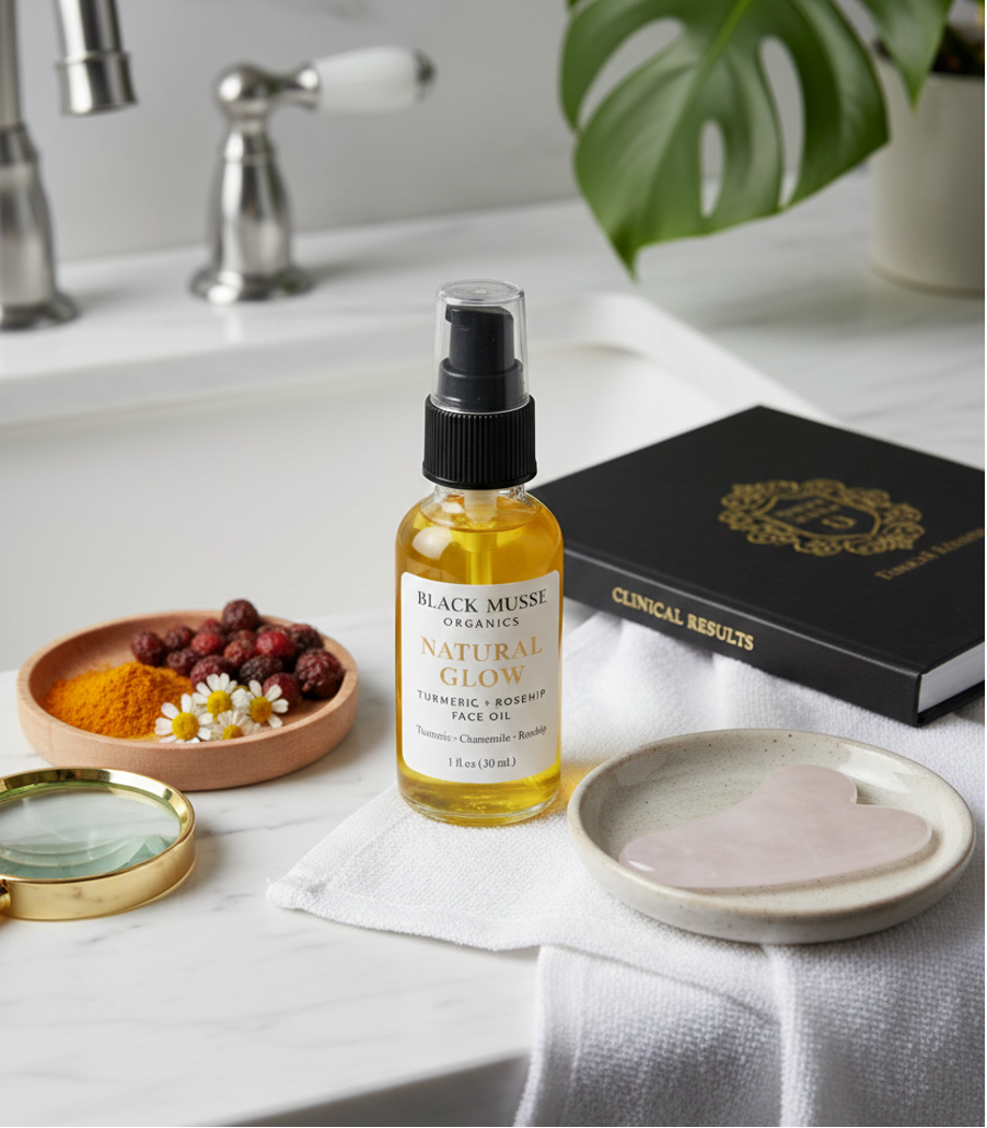 Turmeric & Rosehip Face Oil -Natural Glow Moisturizer