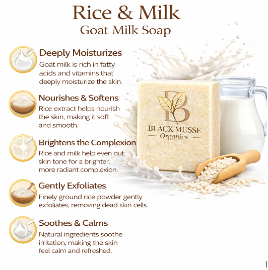 Rice & Milk Infused Oil Bar – Goat Milk Soap (Pack of 3)